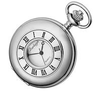 Burleigh Mens Albert Quartz Pocket Watch - Silver