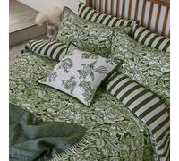 Burleigh x Bedeck of Belfast Hibiscus Double Duvet Cover Set, Green