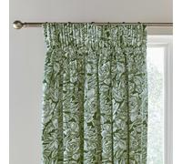 Burleigh x Bedeck of Belfast Hibiscus Lined Curtains 90" x 72", Green