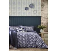 Burleigh X Bedeck Of Belfast Pure Cotton Calico Bedding Set Blue