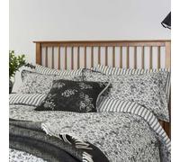 Burleigh x Bedeck of Belfast Regal Peacock Single Duvet Cover Set, Charcoal/White