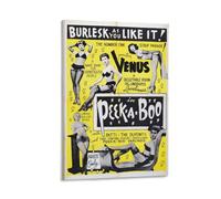 Burlesque Wall Art Poster Vintage Strip Tease Print Retro Theater Decor Fun Adult Art Unique Home Decoration Nostalgic Movie Memorabilia Stylish Living Room Accent Gift 16x24inch Framed