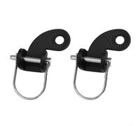 Burley-Compatible Bicycle Trailer Hitch Coupler Set - Steel 90° Traction Head for QR & Solid Axles up to 12.2 mm, Includes 2 Sets (4 Pieces) for Bike-Trailers - UK Cycling Accessories