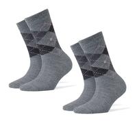 Burlington 2-Pack Women's Socks WHITBY - Ankle, Diamonds, 36-41 (2x 1 Pa...