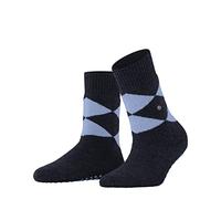Burlington Womens Cosy Argyle Socks - Midnight Blue