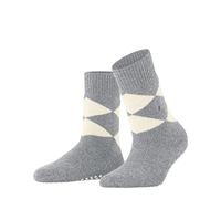 Burlington Womens Cosy Argyle Socks - Grey Mel