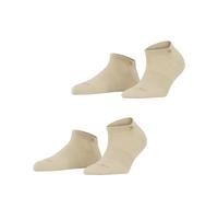 Burlington Damen Everyday Sneaker 2-Pack Sneakersocken atmungsaktive Baumwolle verstärkte Damensneakersocken kurz strapazierfähig hautfreundlich rutschfrei einfarbig Multipack 2 Paar