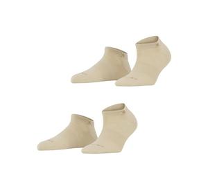 Burlington Damen Everyday Sneaker 2-Pack Sneakersocken atmungsaktive Baumwolle verstärkte Damensneakersocken kurz strapazierfähig hautfreundlich rutschfrei einfarbig Multipack 2 Paar
