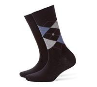 Burlington Everyday 2 Pack Argyle & Plain Cotton Blend Socks - Women's