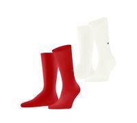 Burlington Men's Everyday Multipack M So Cotton Plain Socks 2 Pairs, Red Tulip 8081, 6.5-11