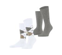 Burlington Everyday Argyle Mix 2-Pack Men Socks 40-46 White