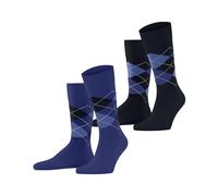 Burlington Hard-Wearing Argyle Pattern Reinforced Soft On Skin ONE-SIZE-FITS-ALL Gift Idea 2 Pairs