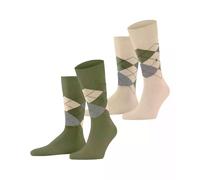 Football Socks Burlington Everyday Argyle (x2) Vert 40/46