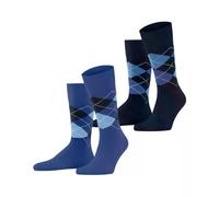Burlington Hard-Wearing Argyle Pattern Reinforced Soft On Skin ONE-SIZE-FITS-ALL Gift Idea 2 Pairs