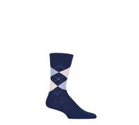 Burlington Manchester Men's Argyle Cotton Socks Various Colours 2 Sizes - 1 Pair