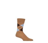 Burlington Manchester Men's Argyle Cotton Socks Various Colours 2 Sizes - 1 Pair