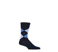 Burlington Manchester Men's Argyle Cotton Socks Various Colours 2 Sizes - 1 Pair