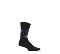 Burlington Men's Preston M So Warm Soft Patterned 1 Pair Socks, Blue Dark Navy 6375, 6.5-11
