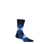 Burlington Men's Argyle Socks Clyde Cotton Blend Various Colours 6.5-11 - 1 Pair