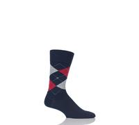 Burlington Men's Argyle Socks King Diamond Patterned Cotton Many Colours- 1 Pair