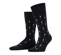 Burlington Men's Big Ben M So Cotton Patterned Socks 1 Pair, Black 3001, 6.5-11