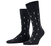 Burlington Men's Big Ben M So Cotton Patterned 1 Pair Socks, Black 3001, 6.5-11