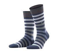 Burlington Men's Blackpool M So Cotton Patterned Socks 1 Pair, Blue Dark Melange 6688, 6.5-11