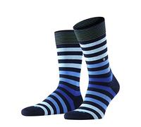 Burlington Men's Blackpool Socks Cotton Black Grey More Colours Thin Light Colourful Mid-Calf Length Stripe Pattern For Summer Or Winter Work Or Casual Looks One Size Fits All Gift Idea 1 Pair