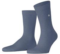 Burlington Men's Bond Street M So Cotton Plain 1 Pair Socks, Blue Light Jeans 6662, 6.5-11