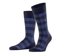 Burlington Men's Buffalo Check M So Wool Patterned 1 Pair Socks, Blue Royal 6879 6.5-11