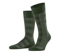 Burlington Men's Buffalo Check M So Wool Patterned 1 Pair Socks, Green Asparagus 7045, 6.5-11