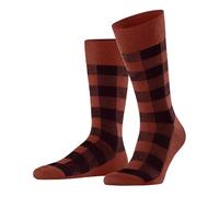 Burlington Men's Buffalo Check M So Wool Patterned 1 Pair Socks, Yellow Sunset 8038, 6.5-11