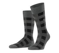 Burlington Men's Buffalo Check M So Wool Patterned Socks 1 Pair, Grey Dark 3070, 6.5-11