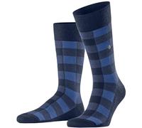 Burlington Men's Buffalo Check M So Wool Patterned 1 Pair Socks, Blue Royal 6879, 6.5-11