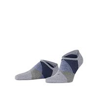 Burlington Men's Clyde M Sn Cotton Low-Cut Patterned 1 Pair Trainer Socks, Grey Arctic Melange 3221 6.5-11