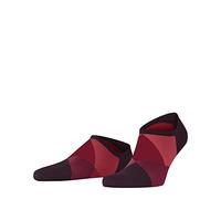Burlington Men's Clyde M Sn Cotton Low-Cut Patterned Trainer Socks 1 Pair, Red Claret 8375, 6.5-11