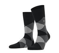 Burlington Men's Clyde M So Cotton Patterned 1 Pair Socks, Black 3000, 11-14