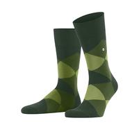 Burlington Men's Clyde M So Cotton Patterned 1 Pair Socks, Green Eucalyptus 7502, 6.5-11