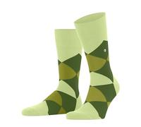 Burlington Men's Clyde M So Cotton Patterned 1 Pair Socks, Green Lemon 7498, 11-14
