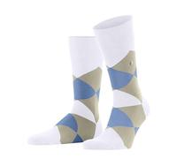 Burlington Men's Clyde M So Cotton Patterned Socks 1 Pair, White 2003, 6.5-11