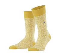 Burlington Men's Coastal Couture M So Cotton Patterned 1 Pair Socks, Yellow Mustart 1318, 6.5-11