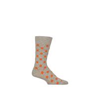 Burlington Mens Cotton Socks Daybreaker Large Spots Polka Dot 6.5-11 1 Pair Pack