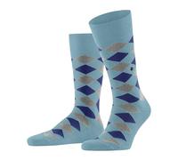 Burlington Men's Danny M So Cotton Patterned Socks 1 Pair, Blue Key Largo 6852, 6.5-11
