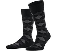 Burlington Men's Danny M So Cotton Patterned 1 Pair Socks, Black 3000, 6.5-11