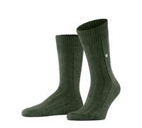 Burlington Men's Dover M So Wool Plain 1 Pair Socks, Green Asparagus 7045 6.5-11