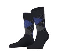 Burlington Men's Dundee M So Wool Viscose Patterned 1 Pair Socks, Blue Marine 6120, 6.5-11