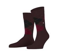 Burlington Men's Dundee M So Wool Viscose Patterned 1 Pair Socks, Red Merlot 8005, 6.5-11