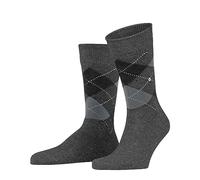 Burlington Men's Dundee M So Wool Viscose Patterned Socks 1 Pair, Grey Carbon Melange 3975, 6.5-11