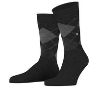 Burlington Men's Dundee M So Wool Viscose Patterned 1 Pair Socks, Grey Anthracite Melange 3080, 6.5-11