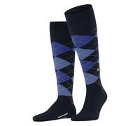 Burlington Men's Edinburgh M Kh Wool Long Patterned Knee-High Socks 1 Pair, Blue Marine 6120, 6.5-11